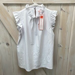 Jude Connally white sleeveless top. Size M. New w tags.